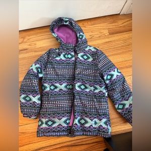 The Childrens Place 2 In 1 Winter Jacket Fleece lined size L 10-12  print